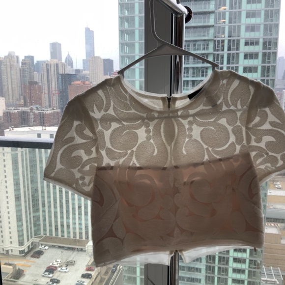 BCBG Two Piece Embroidered Sequin Gown - Picture 4 of 8